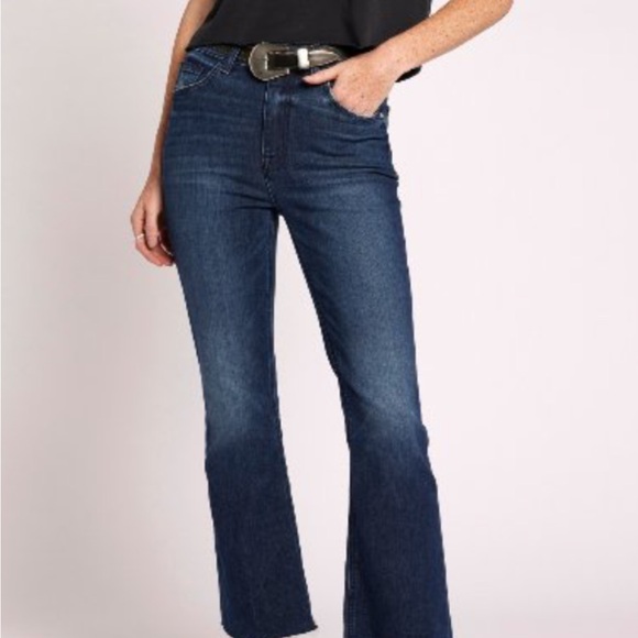 Current Elliott The Navigator Dark Wash Wide Leg Denim Jeans 29 Women’s Size 6 8 - Picture 1 of 8